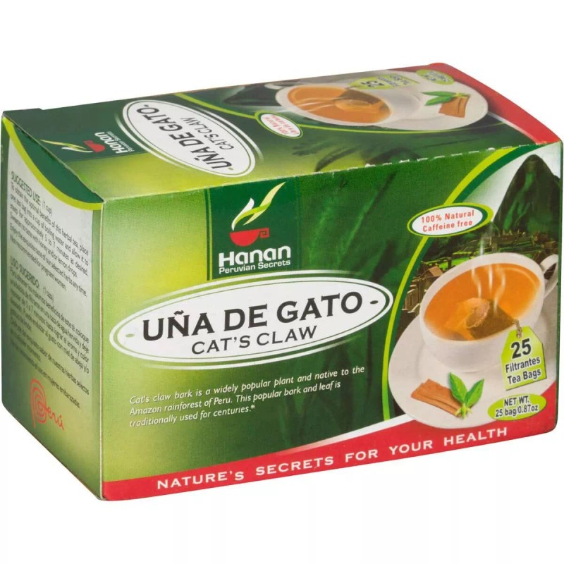 Hanan Cat's Claw 25 Herbal Tea Bags Una de Gato