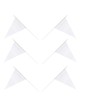 12 Pack White Pennant Flags Small Mini Hand Held Solid