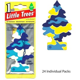 Little Trees 24 Pcs Little Trees Pina Colada Scent Hanging Car & Home Air Fresheners