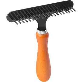 1 Pack Carpet Rake Portable, Pet Hair Remover, Portable Dog Cat Remover Lint for Hairball, Single Row Pins Shedding and Undercoat Comb Dogs Cats Grooming (Style, One Size)