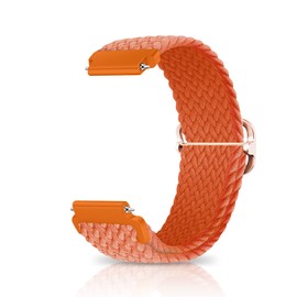 CeiBand Nylon Strap for 22 mm, 18 mm, 19 mm, 20 mm Lug Width, Elastic Quick Release Sport Replacement Wristband, Soft Comfortable Breathable Bracelets for Men and Women - 22 mm Orange