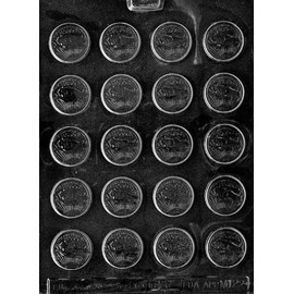 Life of the Party M122 Small Coin Chocolate Candy Mold with Molding Instructions