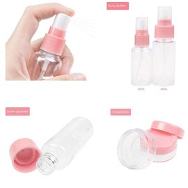Right Products Travel Bottle Set Toiletries Liquid Containers for Cosmetic Make-up Refillable Bottles.