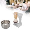 3 PCS Men Shaving Brush Set Acrylic Brush Holder Bubble