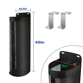 Cosmos Over Door Hanging Ball Storage Organizer Home Sports Equipment Storage Net Bag Garage Sports Accessories Hanging Bag for Holding Basketball Football Soccer Volleyball, with 2 Pcs Metal Hooks