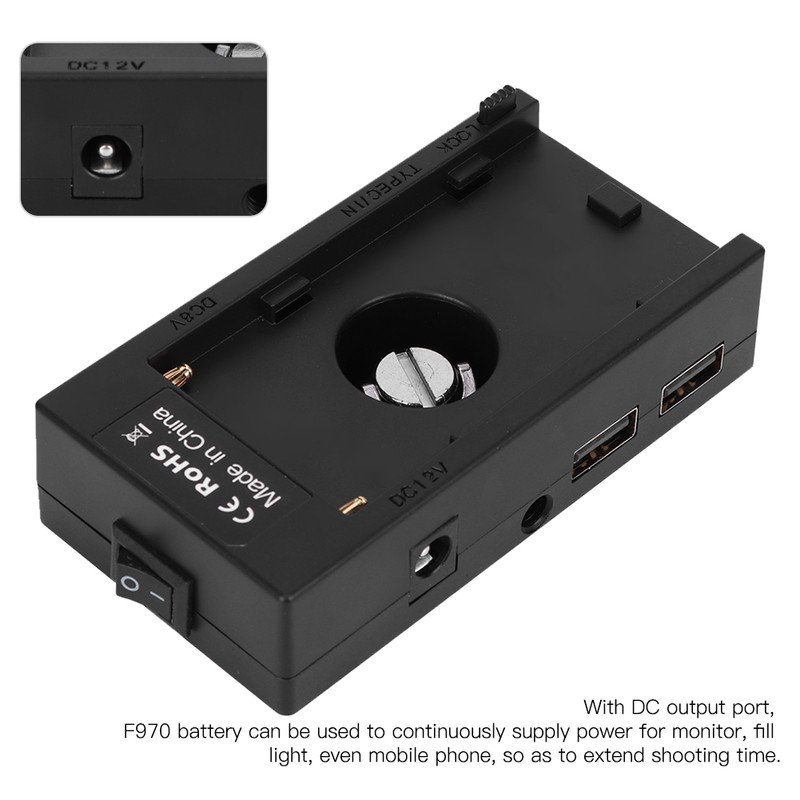 F01AF970 Plastic Alloy Battery Plate Adapter for Monitor Fill Light