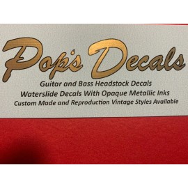 Unbranded Guitar Headstock Waterslide Decals Metallic Ink 2 Per Order Custom or Vintage V2