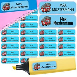 Sunnywall® Customised Name Stickers - 4.8 x 1.6 cm - Pack of 60 - for School and Nursery Children - Choice of 38 Backgrounds