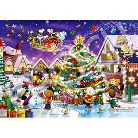 Epoch 03-092 108-Piece Jigsaw Puzzle, Peanuts Snoopy Happy Christmas, 7.2 x 10.1 inches (18.2 x 25.7 cm), Includes Glue, Spatula and Point Card