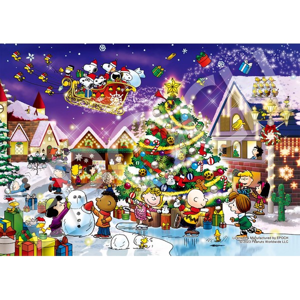 Epoch 03-092 108-Piece Jigsaw Puzzle, Peanuts Snoopy Happy Christmas, 7.2
