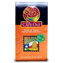 HEB Cafe Ole Whole Bean Coffee 12oz Bag (Pack of 3) (Decaf Taste of Austin - Medium Dark Roast (Full City))