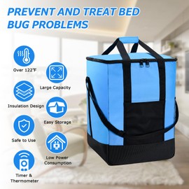 New Generation, Bed Bug Heater with Thermometer and Timer, Non-chemical, Human and Pets Friendly, Widely Used for Household, RV, Travel