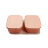 TUPPERWARE Freezer Containers 450ml (2) Pink Flat Ice Crystal Ice