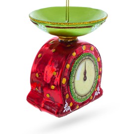 Vintage Kitchen Food Scale Blown Glass Christmas Ornament