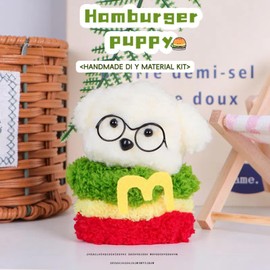 Hylvix Pipe Cleaners Craft Supplies, Pipe Cleaners Humburger Dog animals kit, Arts and Crafts for Beginners with Video Instructions, Craft Kit for Kids Adults DIY Arts Crafts Decorations (1 Pack)