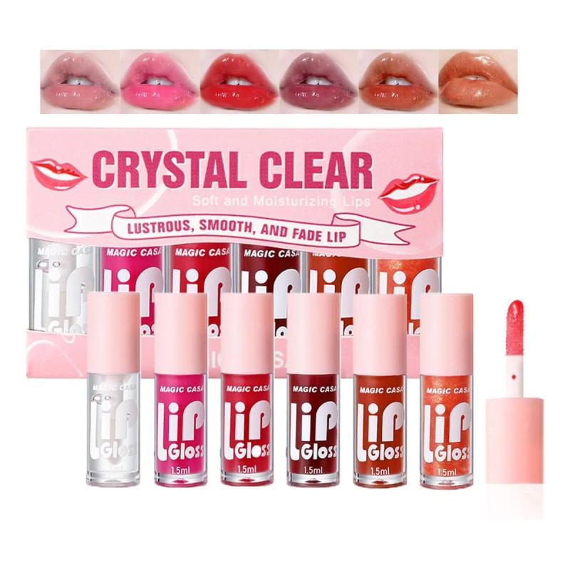 Set De 6 Aceites Para Labios Lip Glow Oil Gloss