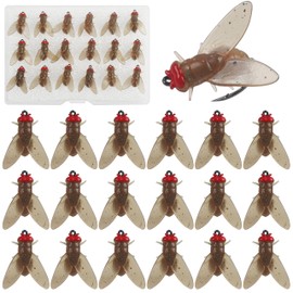 Bionic Fly Fishing Bait,18PCS Dry Wet Bionic Flies Saltwater Minnow Fly Trout Jigs Swimbaits Dry Flies Bass Fly Fishing Lures Kit Freshwater Flies Spinner Swim Baits Fly Fishing Hook Brown