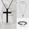 Cross Breathing Necklace,Breathlink Quit Smoking Aid,Inspirational Bible Verse Mindful Necklace,Black