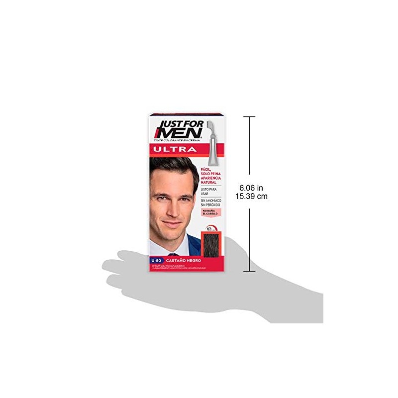 Just For Men Ultra U-50 Tinte para Canas, Castaño Negro,