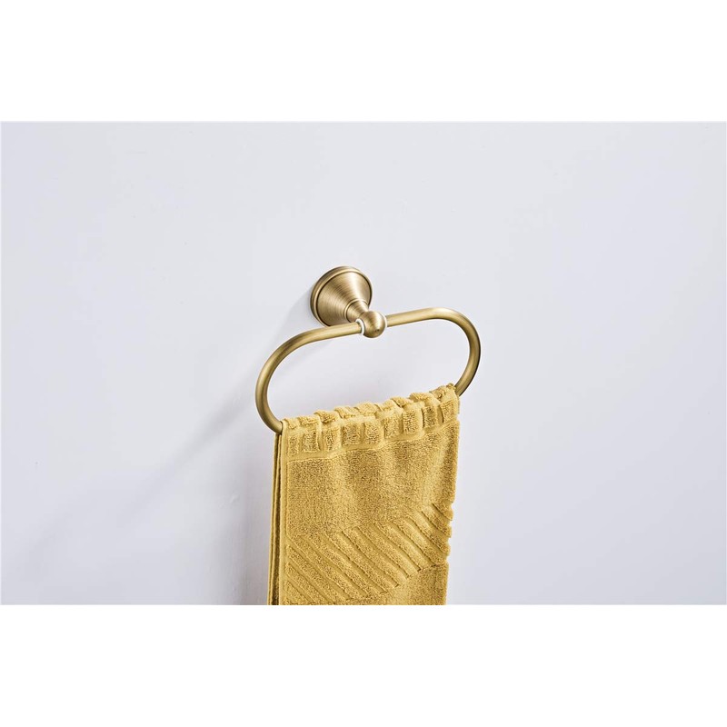 Flybath Oval Towel Ring Antique Brass Hanger Hand Towel Holder