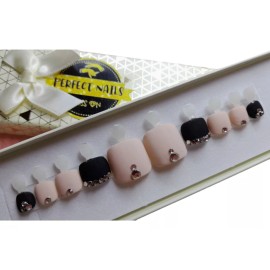 Perfect Nails Press On Uñas Decoradas  Postizas  Para Pies