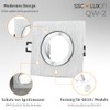 SSC-LUXon QW-2 Recessed Spotlights Square Brushed Aluminium IP44 Square Spotlight