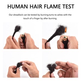 Human Hair Loc Extensions,Locs Extensions Human Hair Laiyuemei 0.8cm 8Inch 20Stands For Man/Women/Kids Full Head Can Be Dyed Bleached Curled(#Light gray)