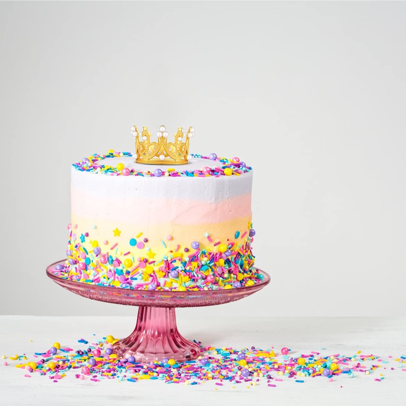 12 piezas de decoración para tartas de corona, mini corona