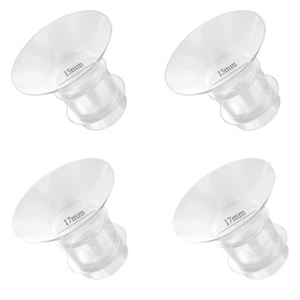 Insertos de brida de 15 mm y 17 mm para Medela, Spectra 24 mm, escudos/bridas, copas de sauce compatibles con TSRETE, CPPSLEE, Momcozy S9/S12 sacaleches portátil, reduce el túnel de pezón de 24 mm hasta 4 piezas