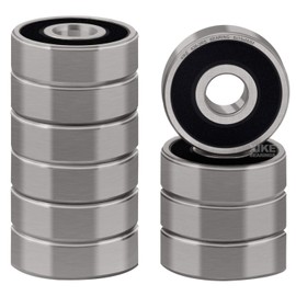 XIKE 626-2RS Sealed Ball Bearings 6x19x6mm Bearing Steel and Rubber Double Seals, Pre-Lubricated, 626RS Miniature Deep Groove Ball Bearing, Pack of 10.