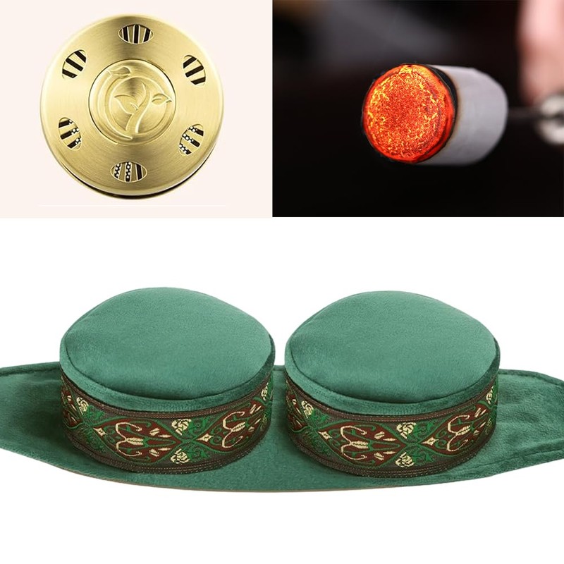Velorique Smokeless Copper Moxa Box, Copper Tank Moxibustion Treatment Tool,