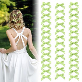 40 Pcs Mini Bow Hair Clips Pigtail Bows Hair Bow Clips Girl Hair Bows Toddler Hair Bows Mini Bows Girl Bows for Hair Y2k Hair Clips for women (Green)