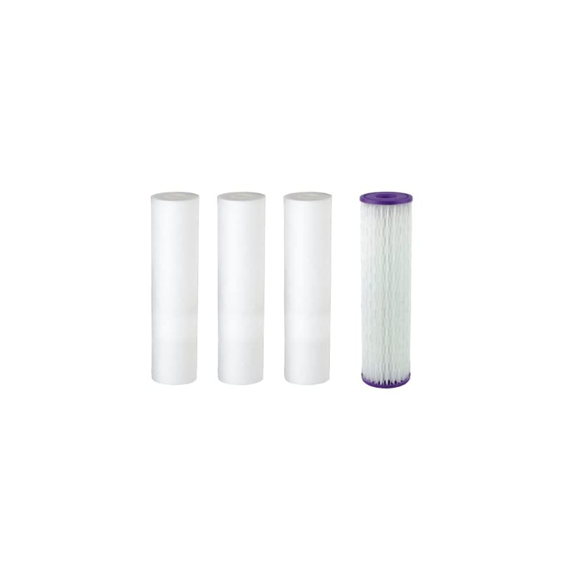 Aquasana 10 Inch Pre-Filter Replacement 3-Pack and Post-Filter Bundle for