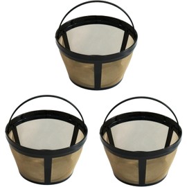 Walquicks 3 Piezas Filtro Para Cafetera, Filtro De Café Reutilizables, Capacidad Para 8-12 Tazas, Cápsulas Filtro De Café Acero Inoxidable Para Cafeteras y Cerveceros