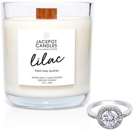 Jackpot Candles Lilac Candle with Ring Inside (Surprise Jewelry Valued at $15 to $5,000) Ring Size 10