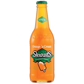 Stewart's Orange & Cream Soda, 12 fl oz (12 Glass Bottles)