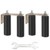 2 Pack 6" Gate Roller Guide with L-Bracket, Universal Adjustable