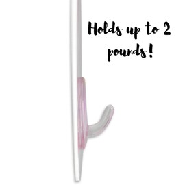 BANBERRY DESIGNS Utility Hooks - Set of 12 Clear Hooks - Kitchen Utensil Hooks - Reusable Heavy Duty - 2.75" Diameter