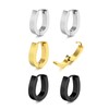 Krstudent 3 pairs Hoop Earrings Set 18K Gold Plated Circle