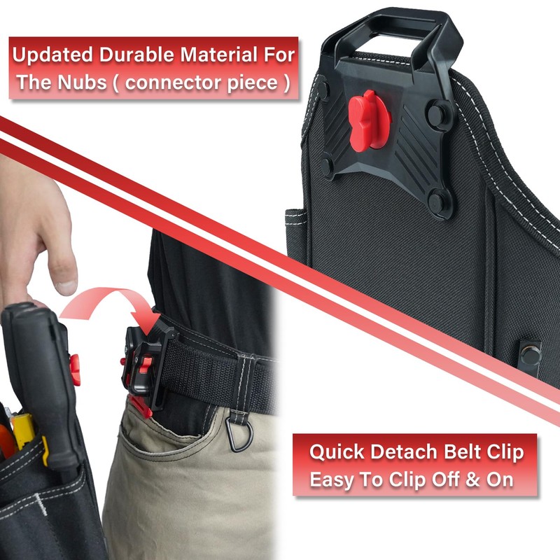 MELOTOUGH Nail Screw Work Pouch Electrican Tool Pouch with Quick