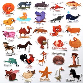MiroSan Cute Big Eyes Animal Stickers Kawaii Zoo Animals Decals Kids Reward Stickers for Students Teachers