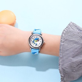 LIWEARE Children's Watches, Children's Watch, 3D Cartoon Children's Watches, Easy to Read Numbers, Cute Dolphin Pattern for Boys, Girls, Children, Wathet, Strap.