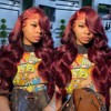 JTMMP 28 Inch 99J Burgundy Lace Front Wigs Human Hair