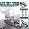 Goiern 4 x Sewing Foot for Rolled Seams, Sewing Accessories,