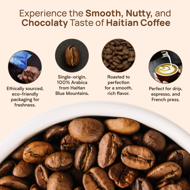Alaso Cafe Whole bean Coffee |100% Haitian Blue Mountain whole