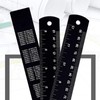 1Pcs 30cm&1Pcs 15cm Metal Ruler, Stainless Steel Ruler Black Metal