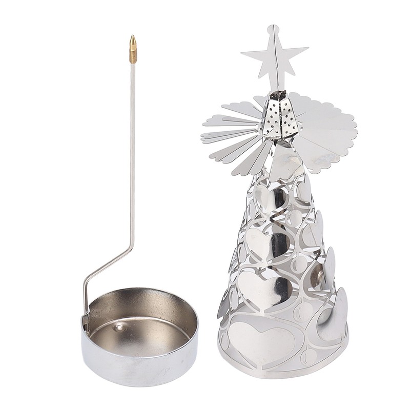 Spinning Candle Holder Rotating Candlestick Set for Romantic Wedding Christmas