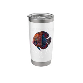 Funny I Just Freaking Love Discus fish Ok Fish Fishing Stainless Steel Insulated Tumbler