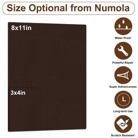 Numola Leather Repair Patch 8×11 inch Self-Adhesive Leather Repair Tape, Scratch/Holes Vinyl Repair Kit for Couch, Car Seat, Sofas, DIY Furniture Upholstery, Chair, Jackets, First-aid (Medium Brown)