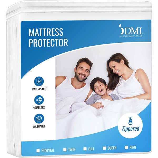 DMI 防水マットレスプロテクター 防水マットレスカバー マットレス&ベッドパッド ベッドカバー ファスナー付き ツインサイズ